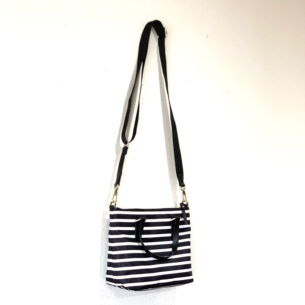 Kate Spade Black & White Stripes Crossbody Bag - Picture 8 of 13